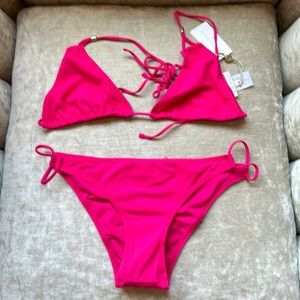 NWT Heidi Klein Pink Bikini